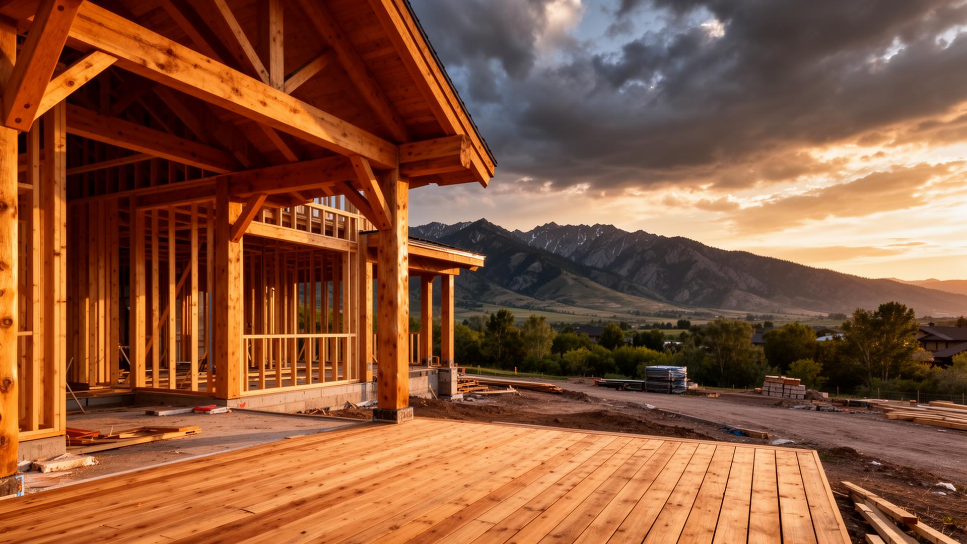 Custom framed home with mountain view in Utah