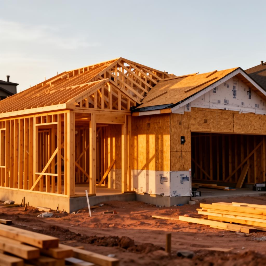 Utah home under construction by Red Rooster Construction